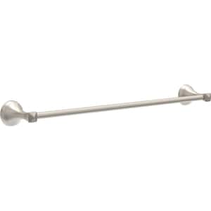 Esato 18 in. Wall Mount Towel Bar with 6 in. Extender Bath Hardware Accessory in Brushed Nickel
