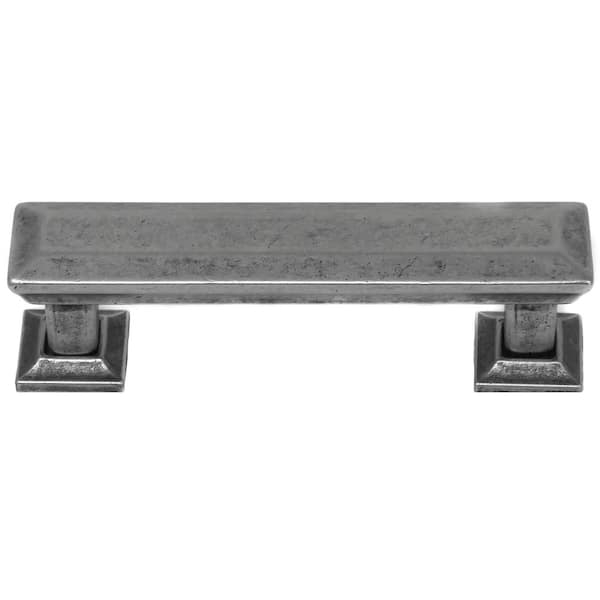 MNG Hardware Poise 3 in. Center-to-Center Distressed Pewter Bar Pull Cabinet Pull