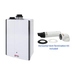 Super High Efficiency 7.5 GPM Residential Natural Gas Interior Tankless Water Heater with Termination Kit Bundle