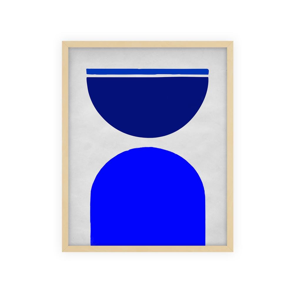 Abstract Nature Shapes Framed Abstract Art Print 42 in. x 34 in.