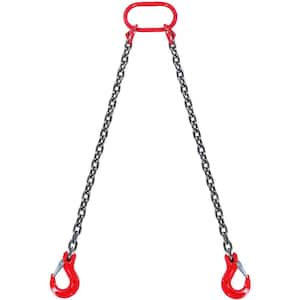 Chain Sling,5/16 in.x5 ft. Lifting Chains with Hooks,G80Engine Chain Hoist Lifts,6600 lbs. Capacity Lifting Sling Chains