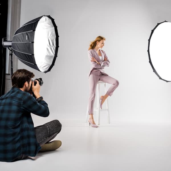 Parabolic Soft Box 33 in. Quick Release and Fold Lightweight and Portable Universal Bowens Mount 4 Lighting Effects Fits