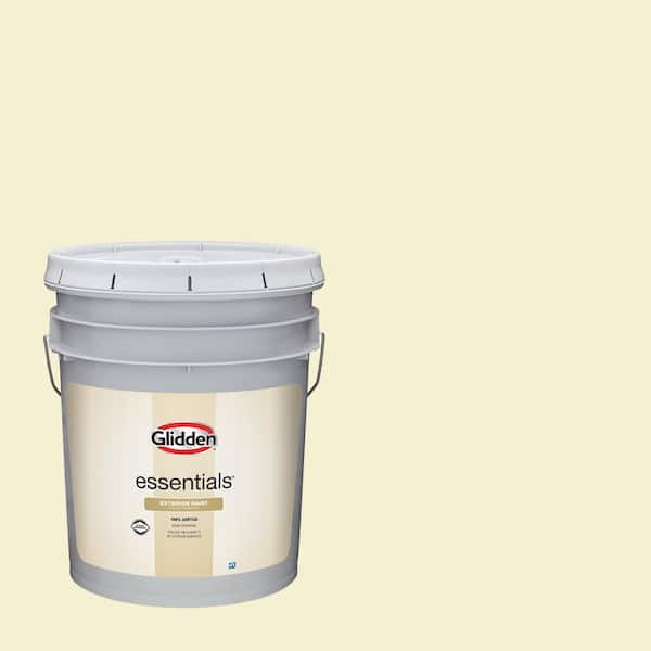 Glidden Essentials 5 gal. PPG1108-1 Oyster Cracker Semi-Gloss Exterior Paint