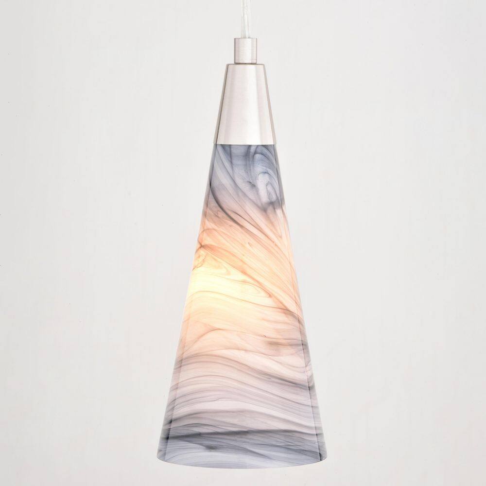 Milano Satin Nickel Mini Cone Pendant Light