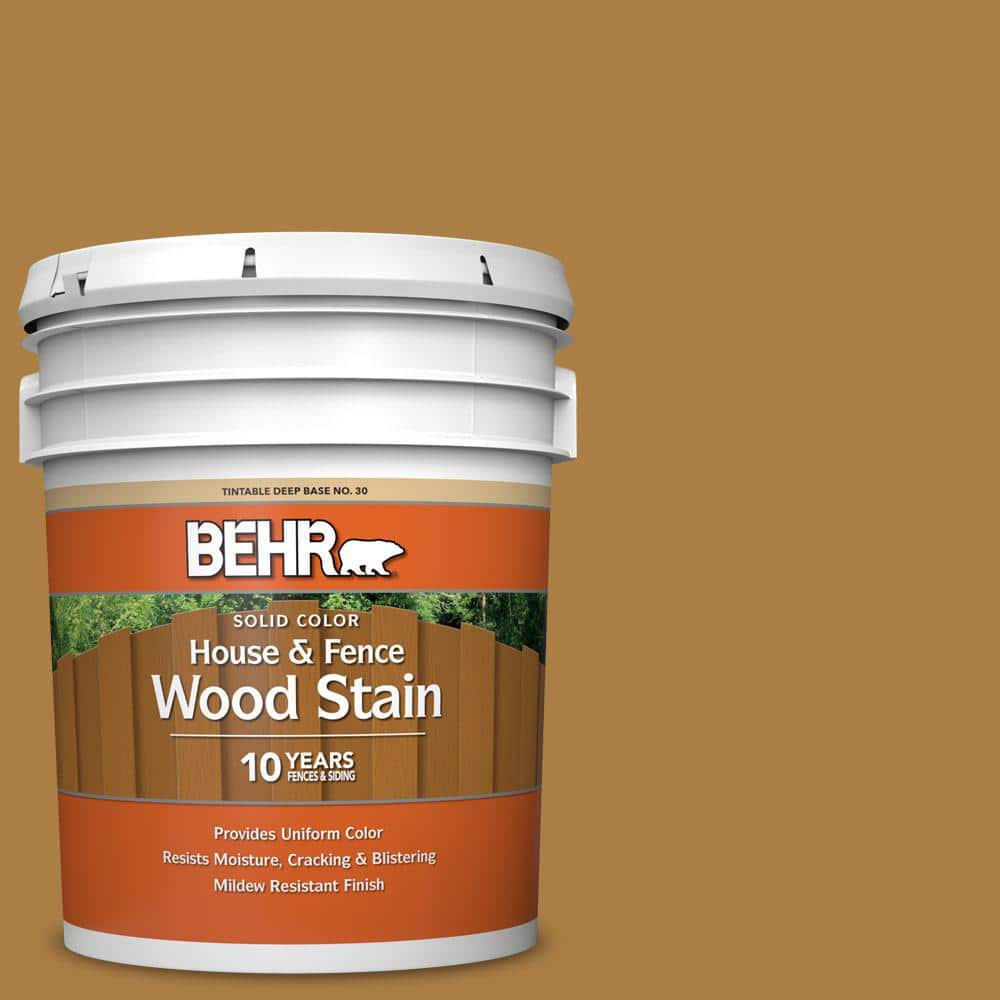 BEHR 5 gal. #M280-7 24 Karat Solid Color House and Fence Exterior Wood ...