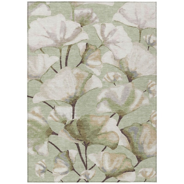 Chantille Machine Washable Indoor/Outdoor Abstract ACN2405 Celery 3 ft. x 4 ft. Area Rug