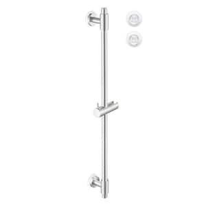 30 in. Drill-free Wall Mount Shower Slide Bar with Adjustable Handheld Shower Head Holder in Brushed Finish