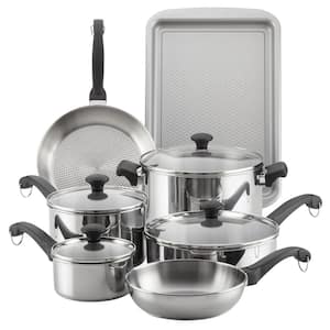 Classic Traditions 12-Piece Stainless Steel Nonstick Cookware Set