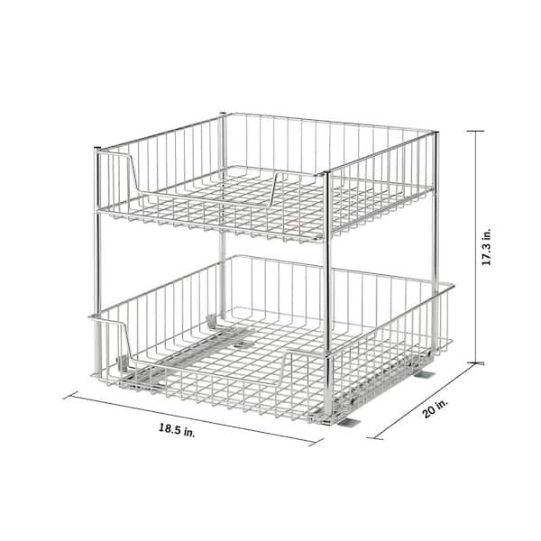 TRINITY 2-Tier Large Sliding Drawer in Chrome TBFZ-2221