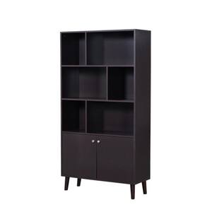 Noble House Thayer 62 in. Natural Acacia Wood and Cane 3 Shelf Storage ...