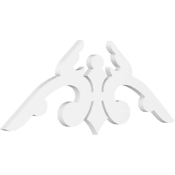Ekena Millwork 1 in. x 36 in. x 15 in. (10/12) Pitch Milton Gable Pediment Architectural Grade PVC Moulding
