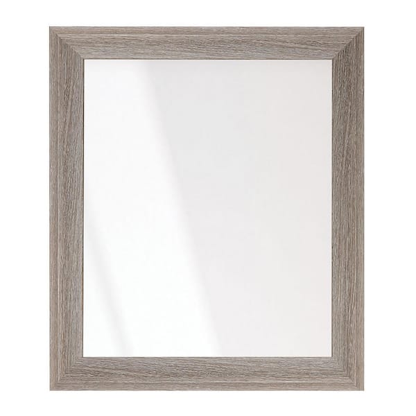 BrandtWorks 33 in. W x 39 in. H Montauk Beachwood Rustic Medium Brown Sloped Wall Mirror