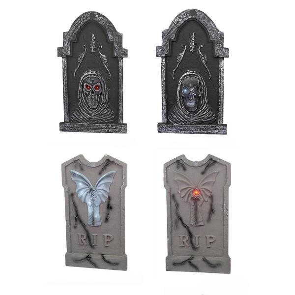 Home Accents Holiday 36 in LED Tombstone Assortment (Set of 4)