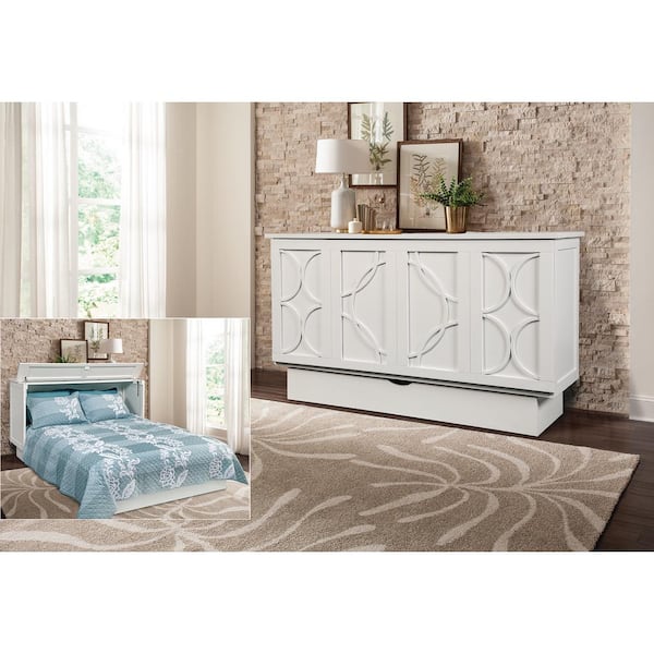 Creden-ZzZ Brussels White Queen Size Cabinet Bed 543-10 - The Home