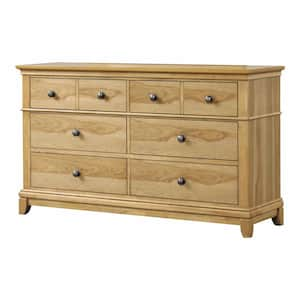 Zeller Natural Oak 8-Drawer 62 in. Dresser