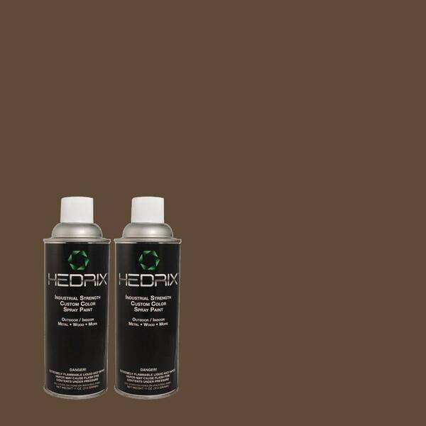 Hedrix 11 oz. Match of PPU5-1 Espresso Beans Gloss Custom Spray Paint (8-Pack)