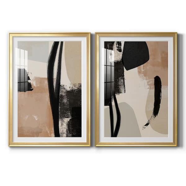 Wexford Home Selective Arrangement I By Wexford Homes 2-Pieces Framed Abstract Paper Art Print 26.5 in. x 36.5 in.