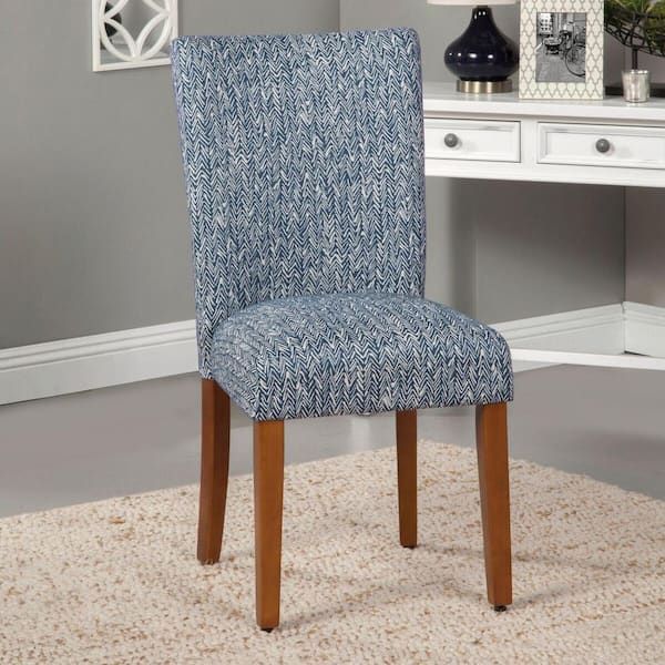 Homepop Parsons Blue And Cream, Cream Parsons Dining Chairs