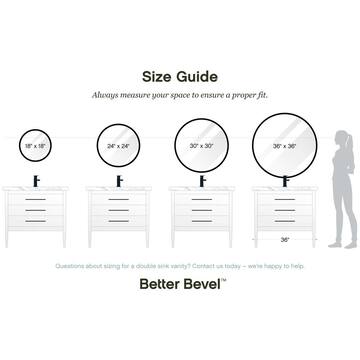 better bevel 18 in. x 18 in. Rubber Framed Round Single Mirror in White 19017