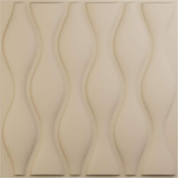 Ekena Millwork 19-5/8"W x 19-5/8"H Ariel EnduraWall Decorative 3D Wall Panel, Smokey Beige (12-Pack for 32.04 Sq.Ft.)