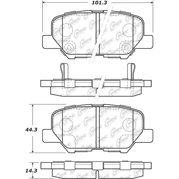 Centric Parts Disc Brake Pad Set 2014-2017 Mazda 3 2.0L 2.5L