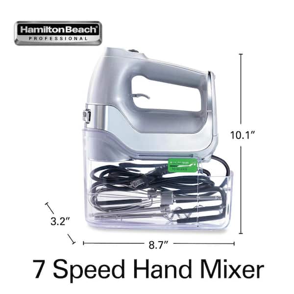 Hamilton Beach Professional 7-Speed Digital Electric Hand Mixer with  High-Performance DC Motor, Slow Start, Snap-On Storage Case, SoftScrape  Beaters