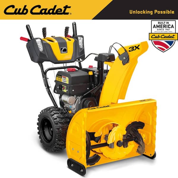 Cub Cadet 28 in. 357cc Three-Stage Electric Start Gas Snow Blower with Steel Chute, Power Steering and Heated Grips