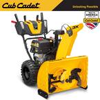 28 in. 357cc Three-Stage Electric Start Gas Snow Blower with Steel Chute, Power Steering and Heated Grips