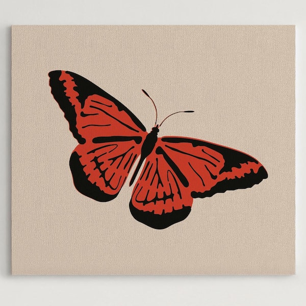 Detailed Butterfly Allover Wall Stencil