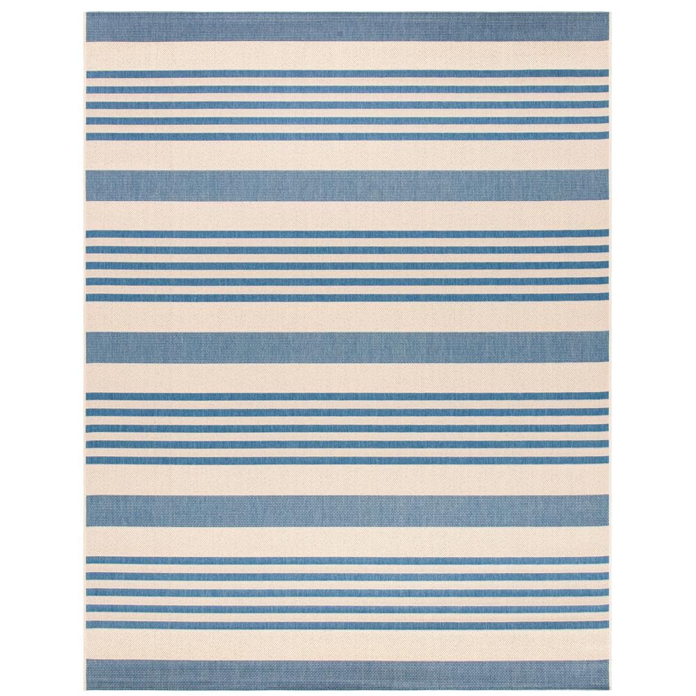 Gaylene 4' x 6' Blue and Beige Synthetic Rectangle Rug