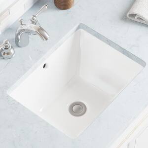 Undermount Porcelain Bathroom Sink in White