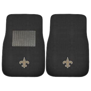 NFL New Orleans Saints 2-Piece 17 in. x 25.5 in. Carpet Embroidered Car Mat