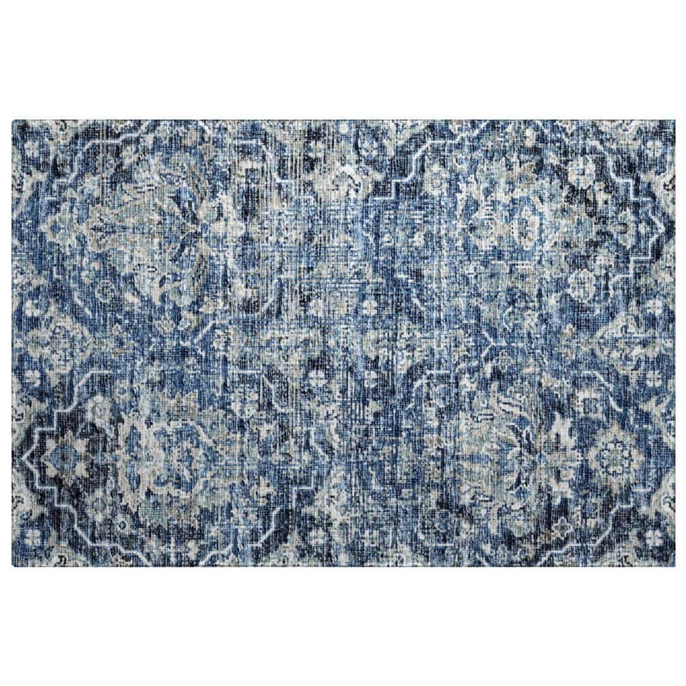 Dream Shag Premium Machine Washable Abstract ADS94 Blue 2 ft. x 3 ft. Accent Rug price history on PriceWatchPro