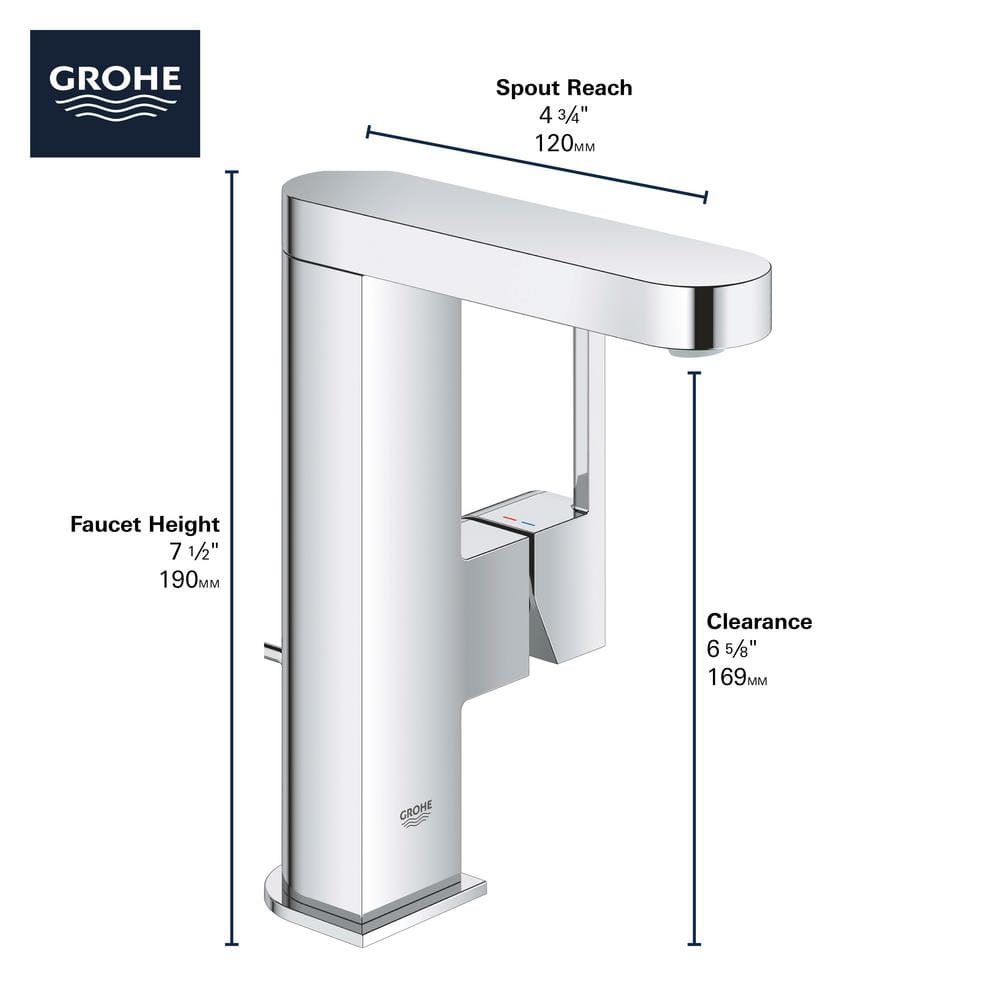 Brushed Nickel Single Hole Modern Bathroom Faucet