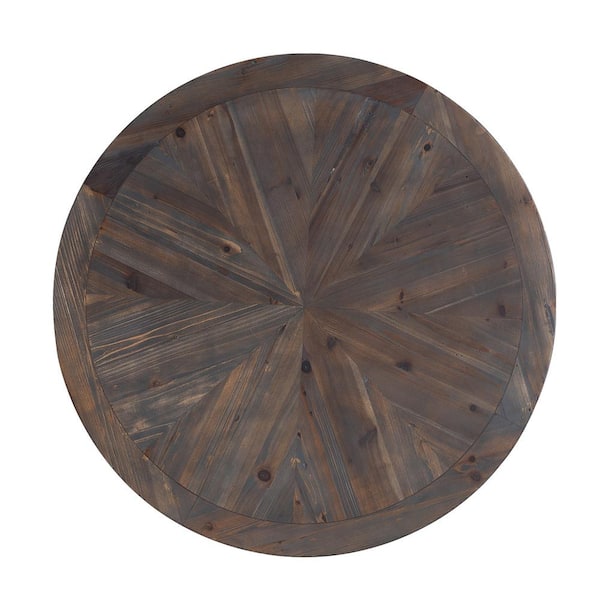 Southern Enterprises Latta 36 In Gray, 36 Inch Round Reclaimed Wood Table Top
