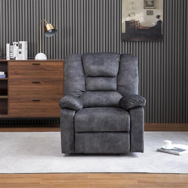 Velvet Recliners Lift Chair Relax Sofa Chair Living Room Power Electric Reclining for Elderly in Grayish Blue
