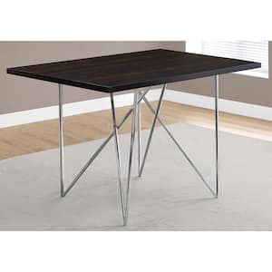 Danielle Glass With Black Glass 31.5 in 4 Legs Dining Table (Seats 4)