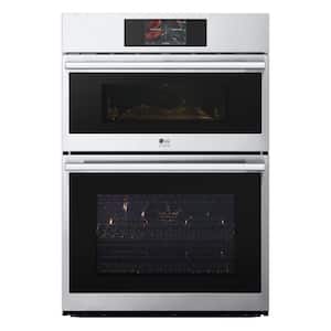 30 in. Combi Double Electric Wall Oven with Instaview, Steam Sous Vide and Air Fry in Stainless Steel