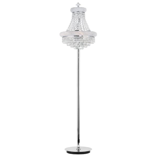 CWI Lighting Empire 8 Light Floor Lamp With Chrome Finish