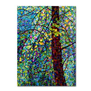 24 in. x 32 in. Pine Sprites by Mandy Budan Floater Frame Abstract Wall Art