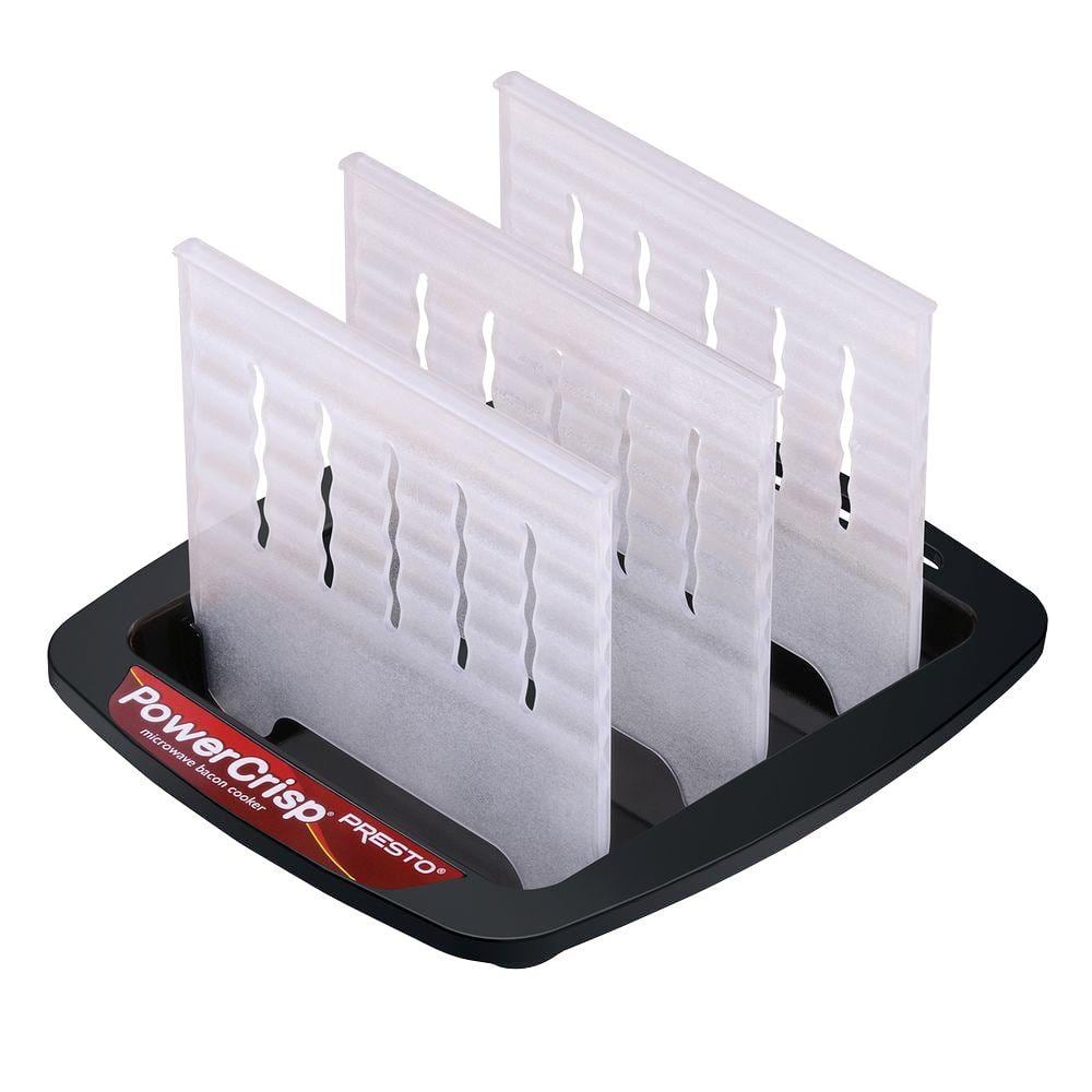 Microwave Bacon Cooker Rack, Grill Crisper Tray 8.5”- White - Ecolution