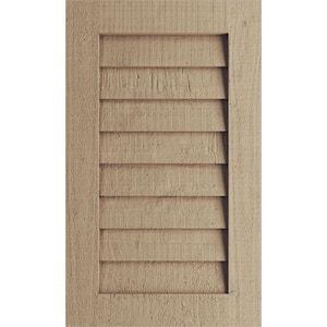 24 in. x 27 in. Rectangular Rough Cedar Polyurethane Timberthane Faux Wood Non-Functional Paintable Gable Vent