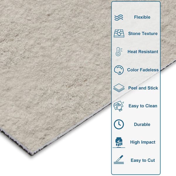 Subway Limestone 3 in. x 11.8 in. MCM Flexible Stone 3D Textured Peel and Stick Backsplash Wall Tile (40-Pack)