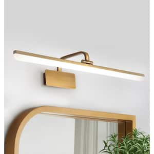 Nimbus 23.7 in. 1-Light 14-Watt Brushed Brass Gold LED Bathroom Vanity Light Bar Wall Sconce in Cool White