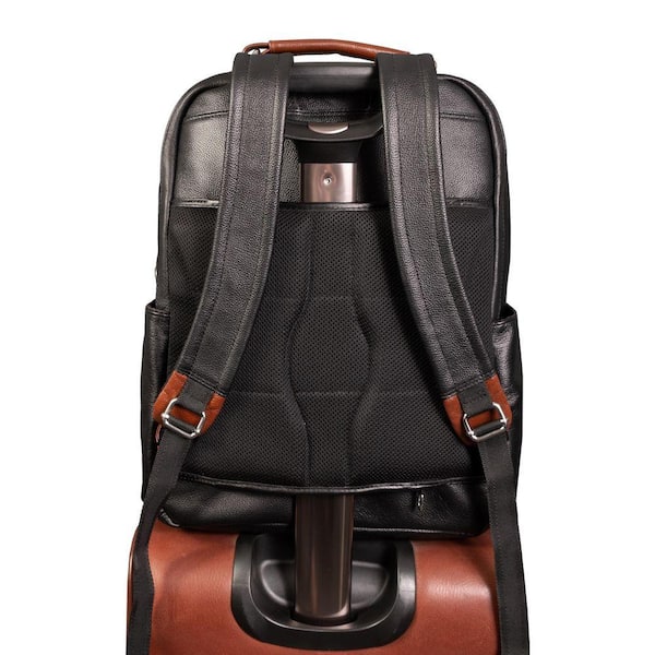 McKLEIN Logan, Pebble Grain Calfskin Leather, 17 in. 2-Tone, Dual-Compartment, Laptop and Tablet Backpack, Black (19082) 19082 - The Home Depot McKLEIN Logan, Pebble Grain Calfskin Leather, 17 in. 2-Tone, Dual-Compartment, Laptop and Tablet Backpack, Black (19082) 19082 - The Home Depot
