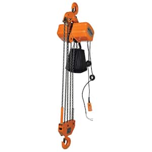 10000 lbs. Capacity 1-Phase Economy Chain Hoist with Container