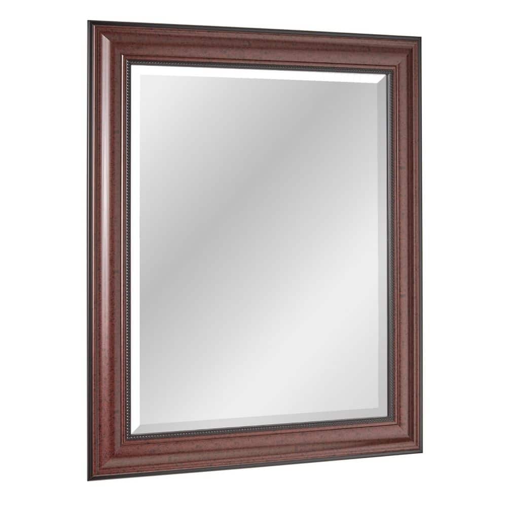 Colonial Love Deep Cherry 28" x 34" Rectangular Wall Mirror