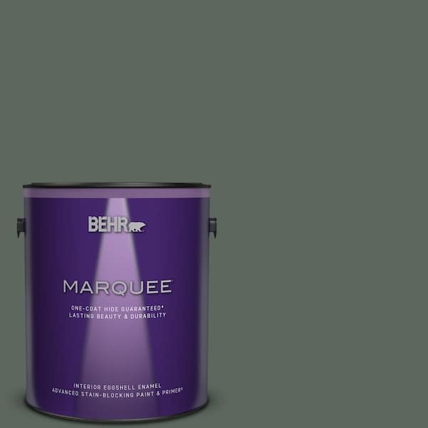 BEHR MARQUEE 1 gal. #N420-6 Pine Mountain One-Coat Hide Eggshell Enamel Interior Paint & Primer