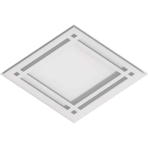 Ekena Millwork 1 in. P X 12 in. W X 8 in. H Diamond Architectural Grade PVC Contemporary Ceiling Medallion