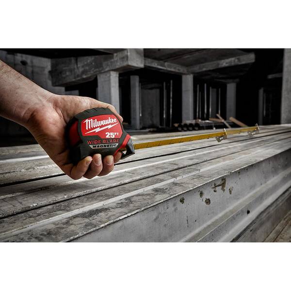 Milwaukee 48-22-0316 Compact Wide Blade Magnetic Tape Measures (16 ft) -  Industrial Safety Products